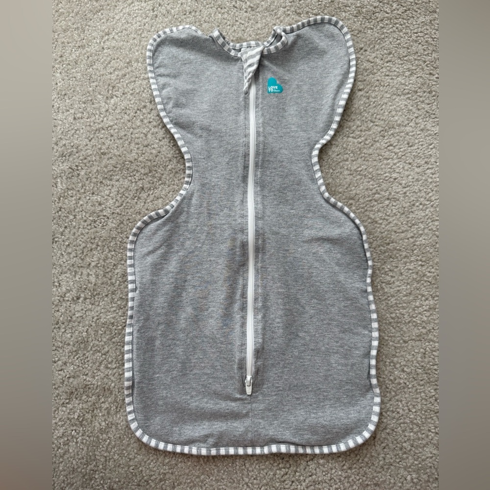 Love to dream Grey Striped-Trim Swaddle Sleep Sack